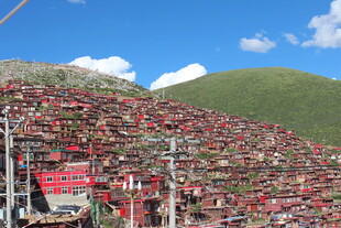 色达佛学院壮观红房景观