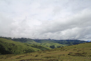 山间绿野 云雾缭绕之景