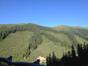 青山翠谷 蓝天映衬美景