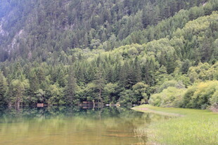 山林环绕的静谧湖泊