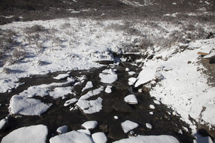 河面上漂浮的碎冰块