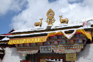 藏式建筑屋顶装饰景观