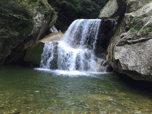 山间小瀑布 清澈溪流