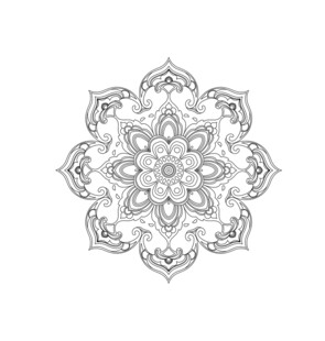 精致曼陀罗花纹图案