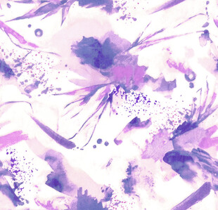 梦幻紫色水彩花卉图案