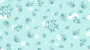 清新蓝底碎花图案背景