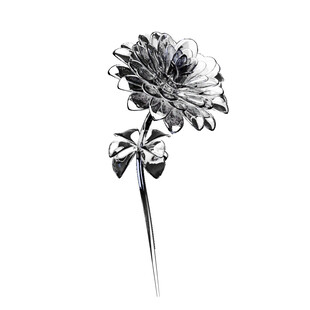 黑白手绘单枝花卉图案