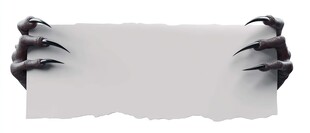 爪痕撕裂的空白纸张