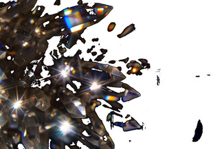 金属碎片爆炸特效画面