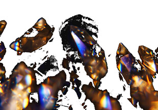 抽象炫彩手部光影艺术图