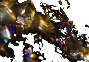 破碎金属质感抽象艺术画面