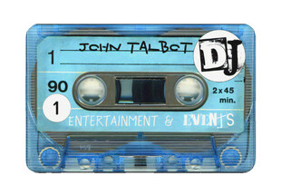 复古蓝色DJ主题磁带