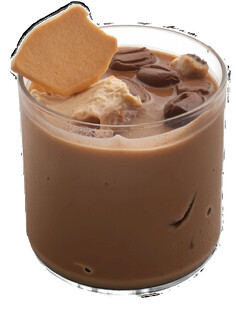 冰巧克力饮品配饼干