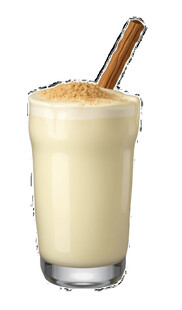 肉桂点缀的奶白色饮品