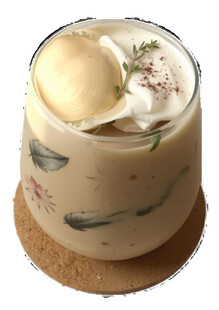 美味抹茶冰淇淋甜品