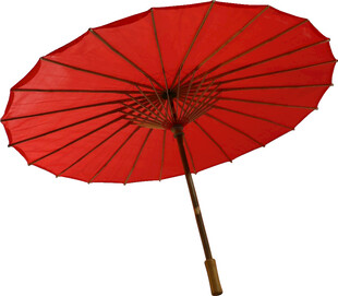 红色传统纸伞