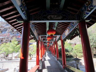 古廊红柱间的中式雅致