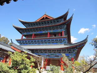 中式古建筑塔楼景观