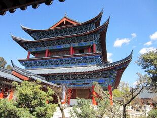 中式古建筑塔楼风景