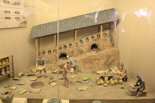 古代窑洞生活场景模型