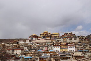 藏区壮观寺庙建筑群