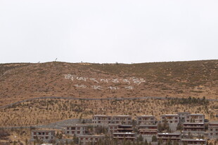 山坡下的建筑群