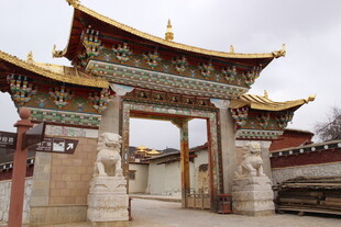 中式古典牌坊建筑景观