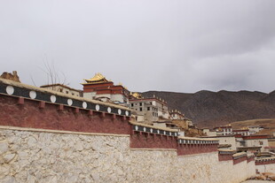 布达拉宫壮观外墙景观