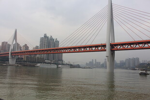 重庆跨江大桥城市景观