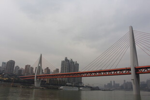 重庆跨江大桥与城市景观