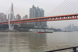 重庆跨江大桥与城市景观