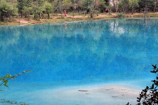 美丽蓝湖自然风光