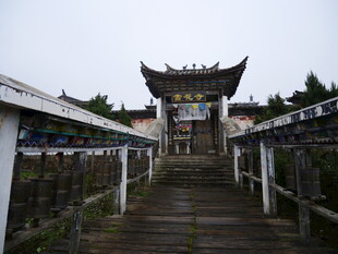 古桥庙宇 中式传统景致