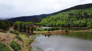 山间湖泊的秀丽风光