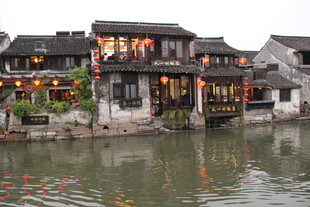 江南水乡夜景 古色古香