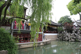 中式园林水景古建筑景观