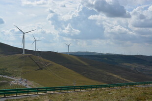 草原上的风力发电机组