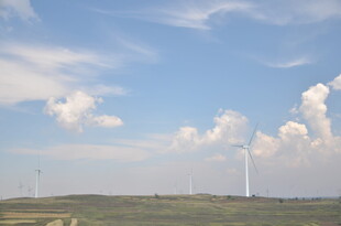 草原上的风力发电机组