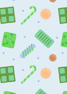 圣诞主题糖果方块图案