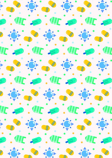 清新多彩植物花卉图案