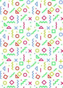 多彩几何图案无缝背景图