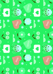 绿色清新几何图案背景