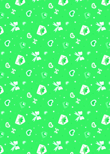 清新绿色卡通图案背景