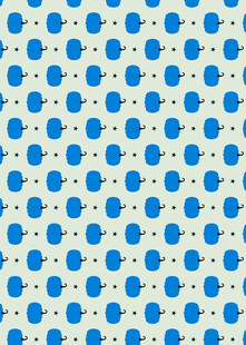 蓝白波点几何图案背景