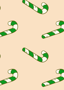 圣诞糖果棒图案背景