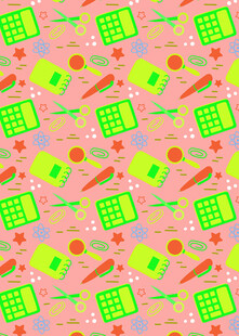 卡通风格蔬菜图案背景