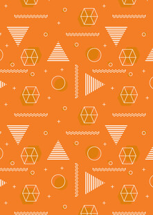 橙色几何图案背景纹理