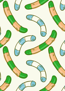 多彩胶囊图案背景