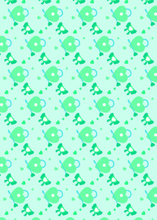 清新绿色花卉图案背景