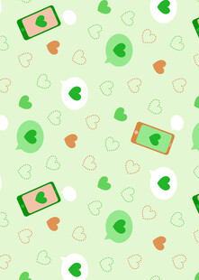 绿色钱币四叶草背景图案